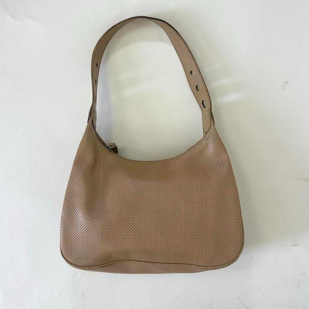 Y2k italian tan leather textured